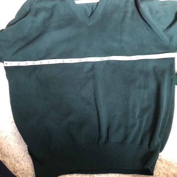 Glen Gate Green V-Neck Sweater Men Lg Made in USA - Picture 7 of 7